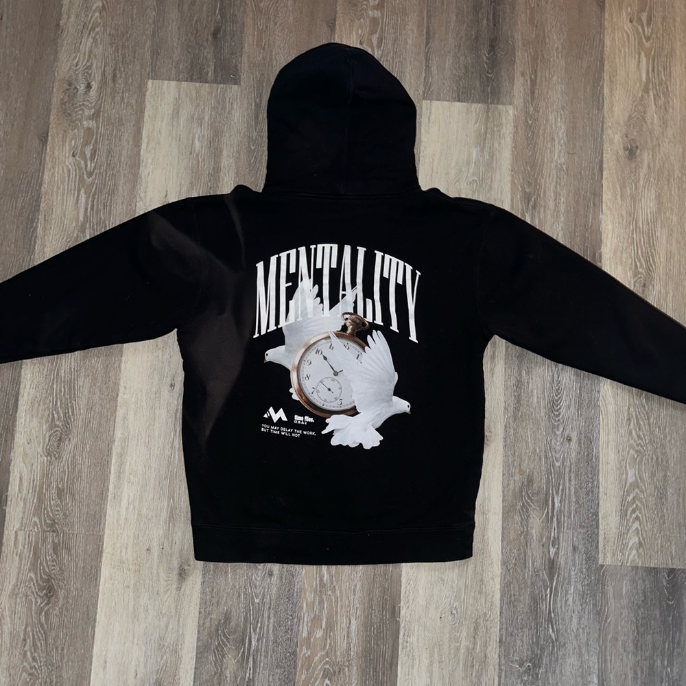 Black Patterned Mentality Hoodie - image 2